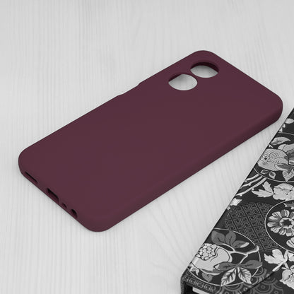 Husa de protectie Techsuit Soft Edge Silicone compatibila cu Oppo A17, acoperire spate, visiniu