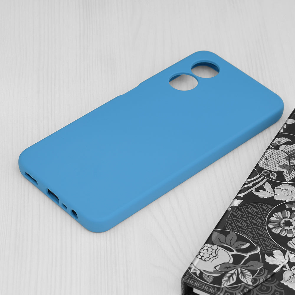 Husa de protectie Techsuit Soft Edge Silicone compatibila cu Oppo A17, acoperire spate, albastru deschis