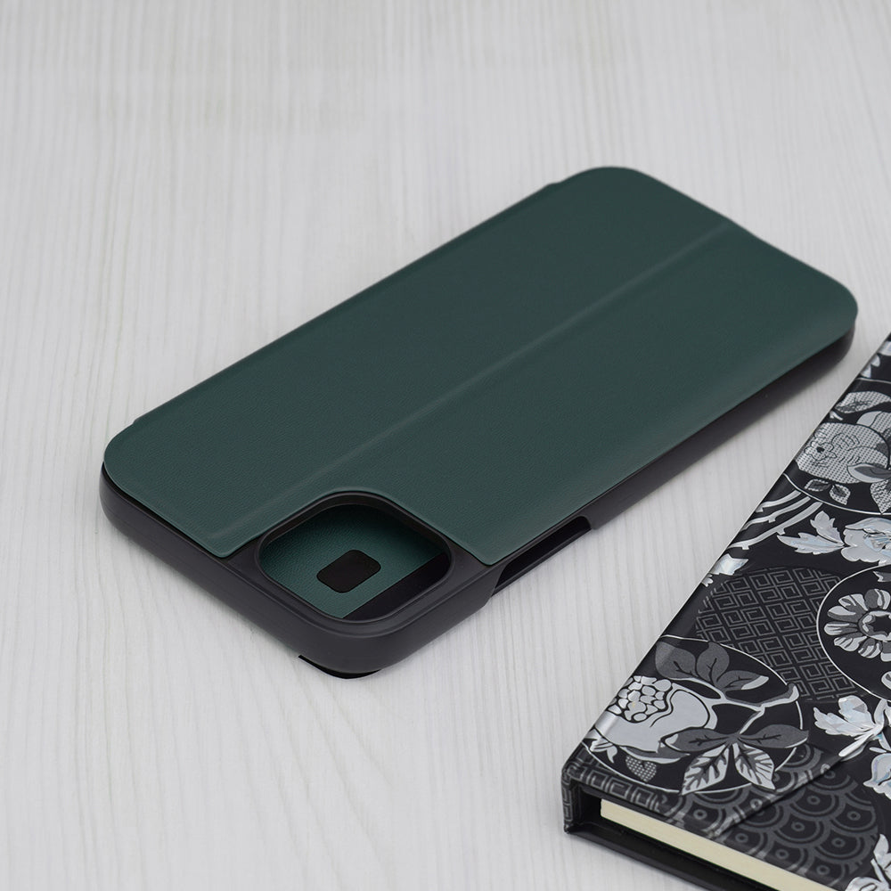 Husa de protectie Techsuit eFold Series compatibila cu Apple iPhone 15 Plus, acoperire spate, verde inchis