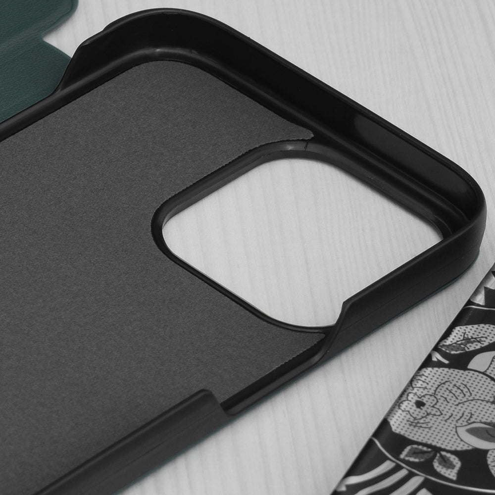 Husa de protectie Techsuit eFold Series compatibila cu Apple iPhone 15 Pro Max, acoperire spate, verde inchis