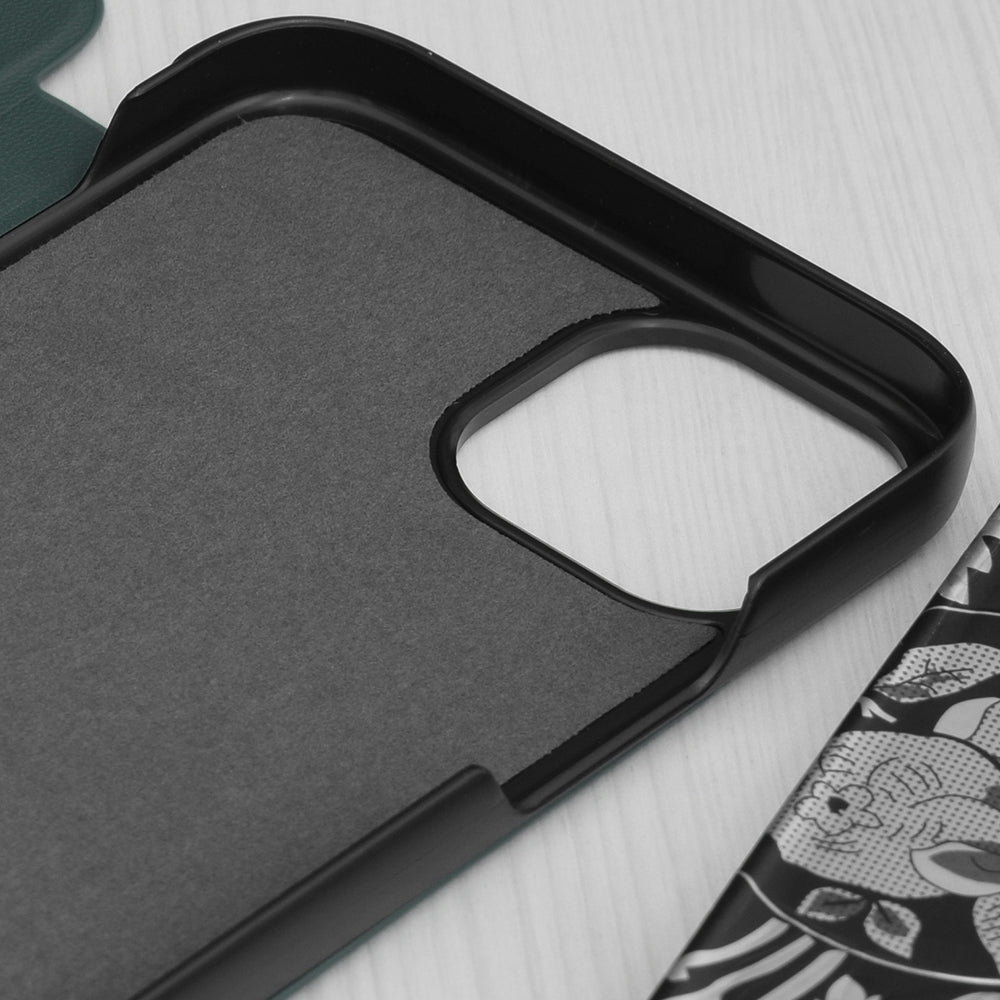 Husa de protectie Techsuit eFold Series compatibila cu Apple iPhone 15 Plus, acoperire spate, verde inchis