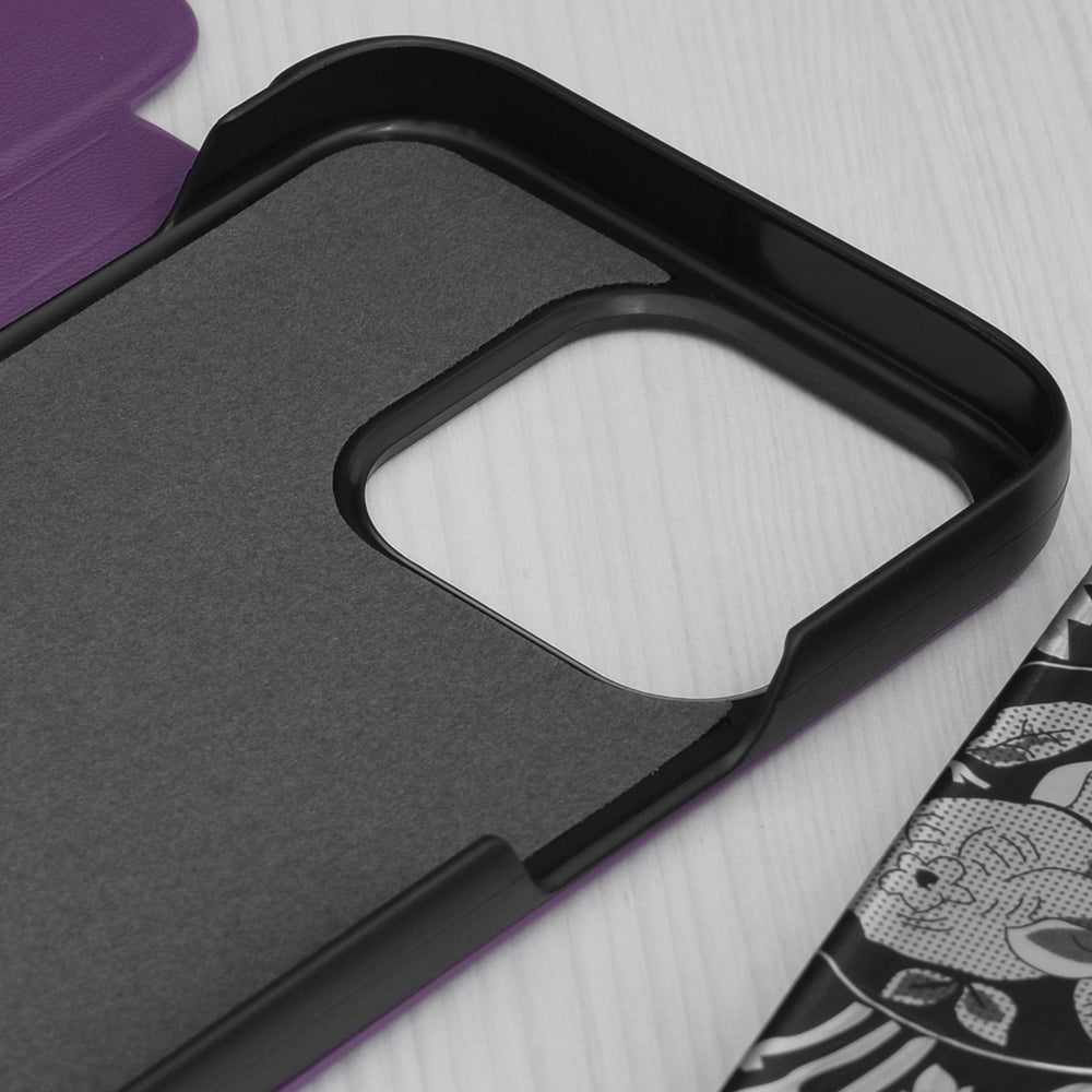 Husa de protectie Techsuit eFold Series compatibila cu Apple iPhone 15 Pro, acoperire spate, mov