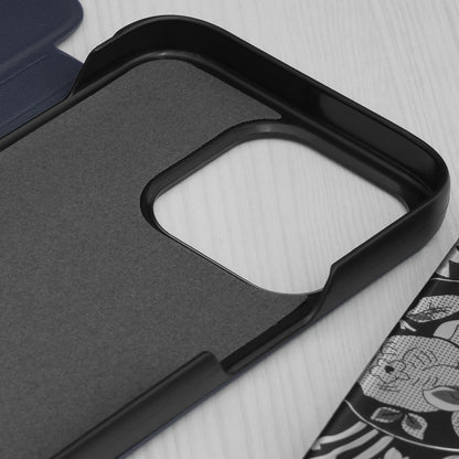 Husa de protectie Techsuit eFold Series compatibila cu Apple iPhone 15 Pro, acoperire spate, albastru