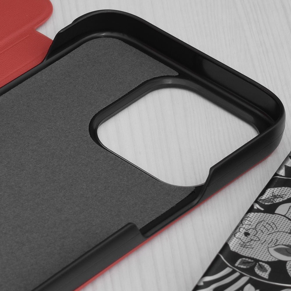 Husa de protectie Techsuit eFold Series compatibila cu Apple iPhone 15 Pro, acoperire spate, rosu