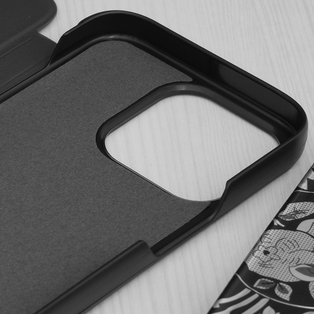 Husa de protectie Techsuit eFold Series compatibila cu Apple iPhone 15 Pro, acoperire spate, negru