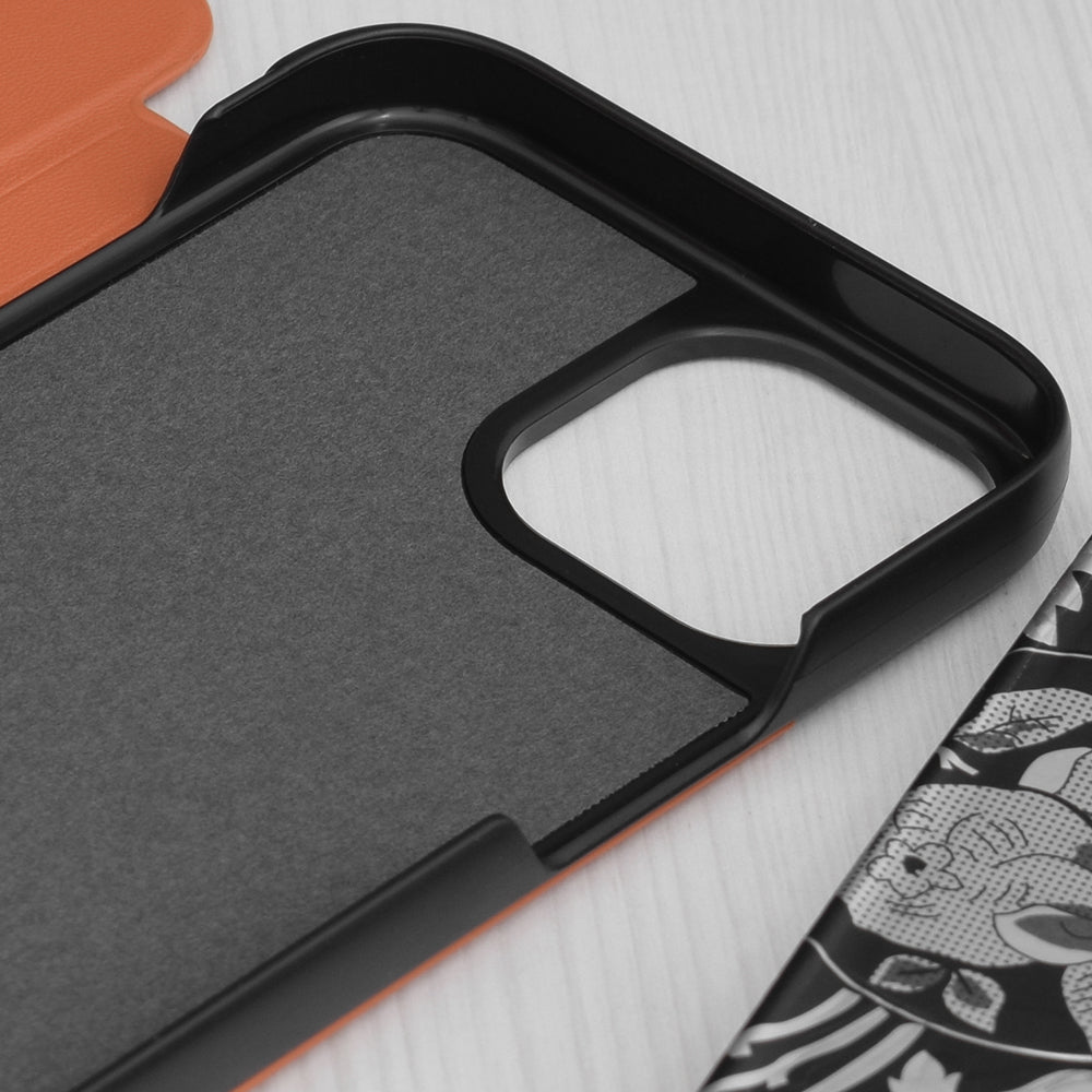 Husa de protectie Techsuit eFold Series compatibila cu Apple iPhone 15, acoperire spate, oranj