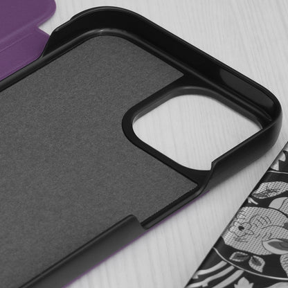 Husa de protectie Techsuit eFold Series compatibila cu Apple iPhone 15, acoperire spate, mov
