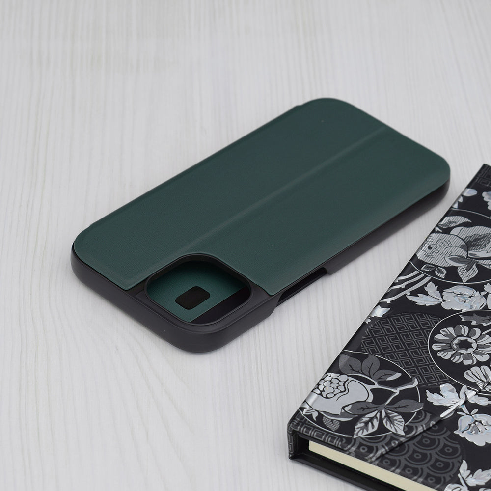 Husa de protectie Techsuit eFold Series compatibila cu Apple iPhone 15, acoperire spate, verde inchis
