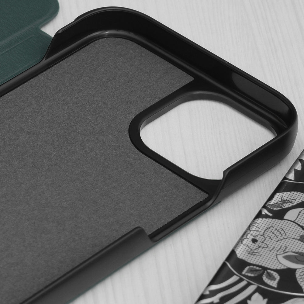 Husa de protectie Techsuit eFold Series compatibila cu Apple iPhone 15, acoperire spate, verde inchis