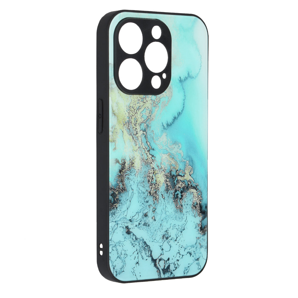 Husa de protectie Techsuit Glaze Series compatibila cu Apple iPhone 15 Pro Max, acoperire spate, Blue Ocean