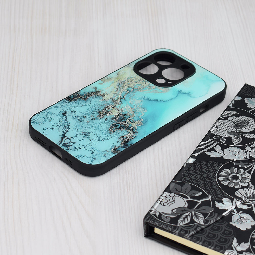 Husa de protectie Techsuit Glaze Series compatibila cu Apple iPhone 15 Pro Max, acoperire spate, Blue Ocean