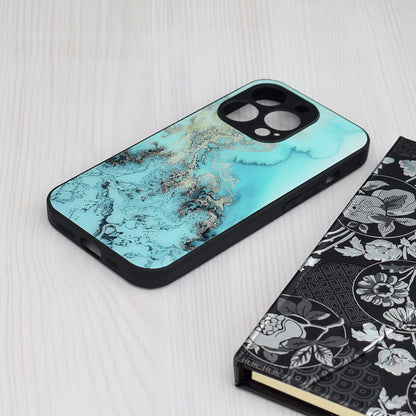 Husa de protectie Techsuit Glaze Series compatibila cu Apple iPhone 15 Pro Max, acoperire spate, Blue Ocean
