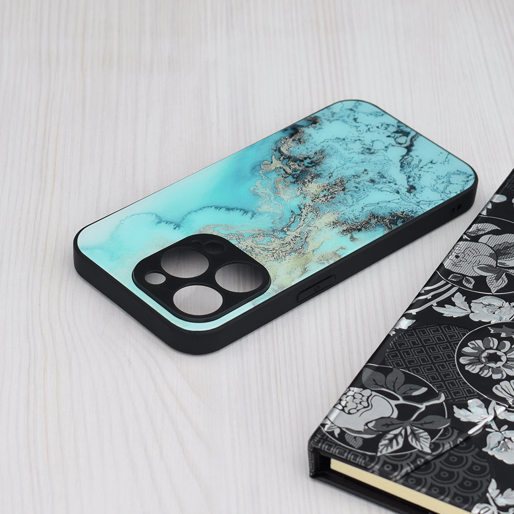 Husa de protectie Techsuit Glaze Series compatibila cu Apple iPhone 15 Pro Max, acoperire spate, Blue Ocean