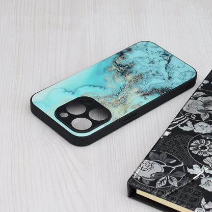 Husa de protectie Techsuit Glaze Series compatibila cu Apple iPhone 15 Pro Max, acoperire spate, Blue Ocean
