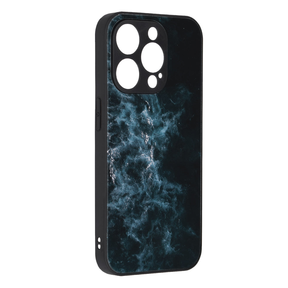Husa de protectie Techsuit Glaze Series compatibila cu Apple iPhone 15 Pro Max, acoperire spate, Blue Nebula