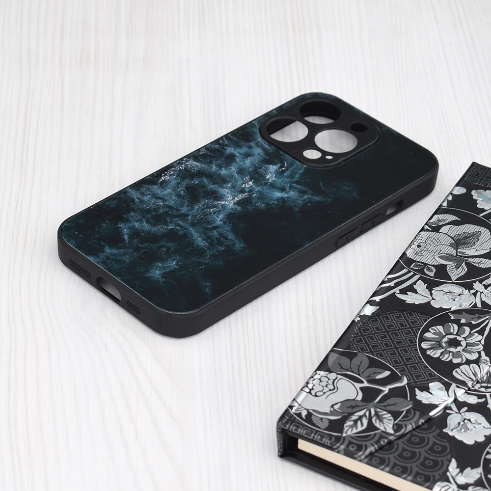 Husa de protectie Techsuit Glaze Series compatibila cu Apple iPhone 15 Pro Max, acoperire spate, Blue Nebula