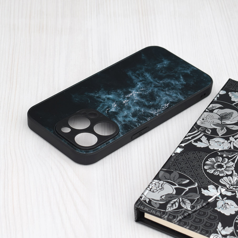 Husa de protectie Techsuit Glaze Series compatibila cu Apple iPhone 15 Pro Max, acoperire spate, Blue Nebula