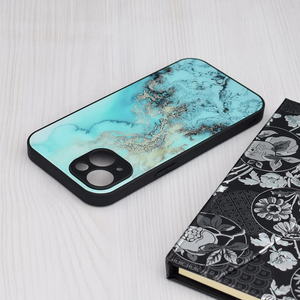 Husa de protectie Techsuit Glaze Series compatibila cu Apple iPhone 15 Plus, acoperire spate, Blue Ocean