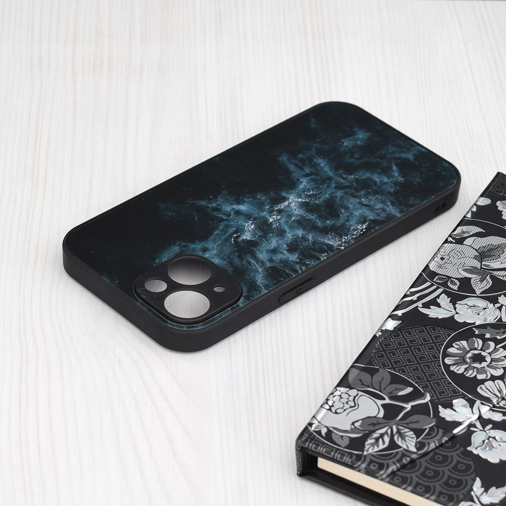 Husa de protectie Techsuit Glaze Series compatibila cu Apple iPhone 15 Plus, acoperire spate, Blue Nebula