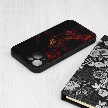 Husa de protectie Techsuit Glaze Series compatibila cu Apple iPhone 15 Plus, acoperire spate, Red Nebula