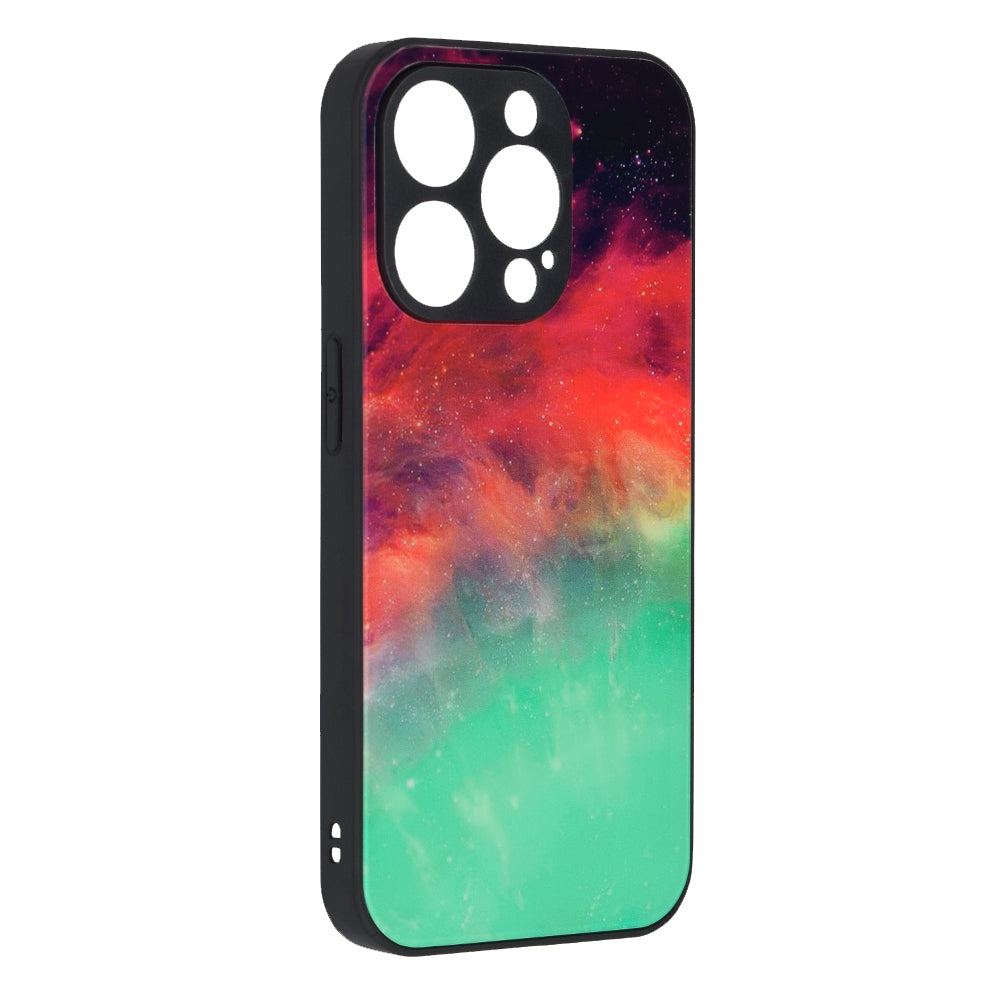 Husa de protectie Techsuit Glaze Series compatibila cu Apple iPhone 15 Pro, acoperire spate, Fiery Ocean