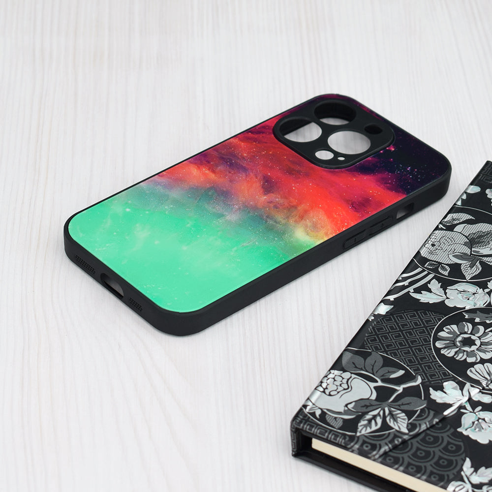 Husa de protectie Techsuit Glaze Series compatibila cu Apple iPhone 15 Pro, acoperire spate, Fiery Ocean