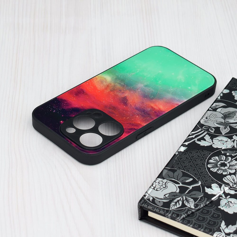 Husa de protectie Techsuit Glaze Series compatibila cu Apple iPhone 15 Pro, acoperire spate, Fiery Ocean