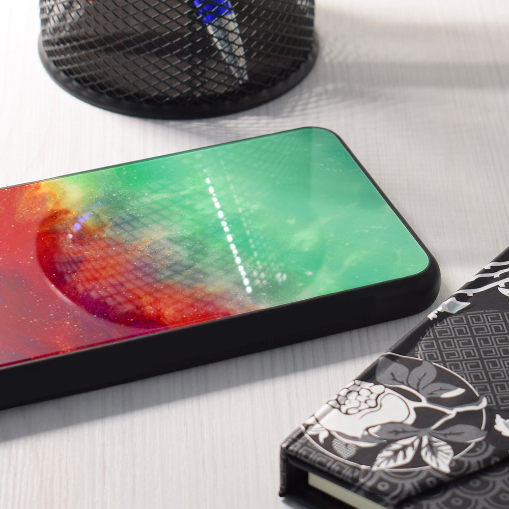 Husa de protectie Techsuit Glaze Series compatibila cu Apple iPhone 15 Pro, acoperire spate, Fiery Ocean