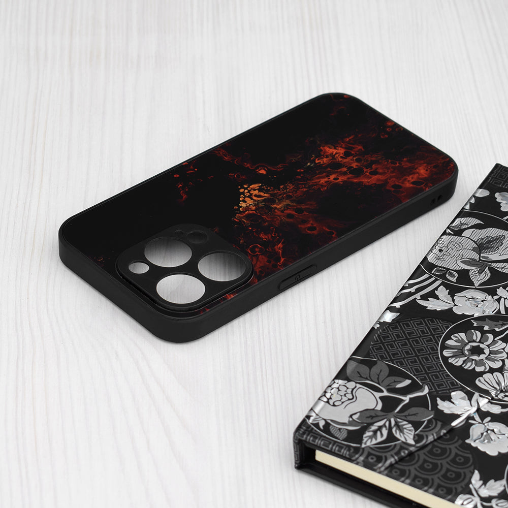 Husa de protectie Techsuit Glaze Series compatibila cu Apple iPhone 15 Pro, acoperire spate, Red Nebula
