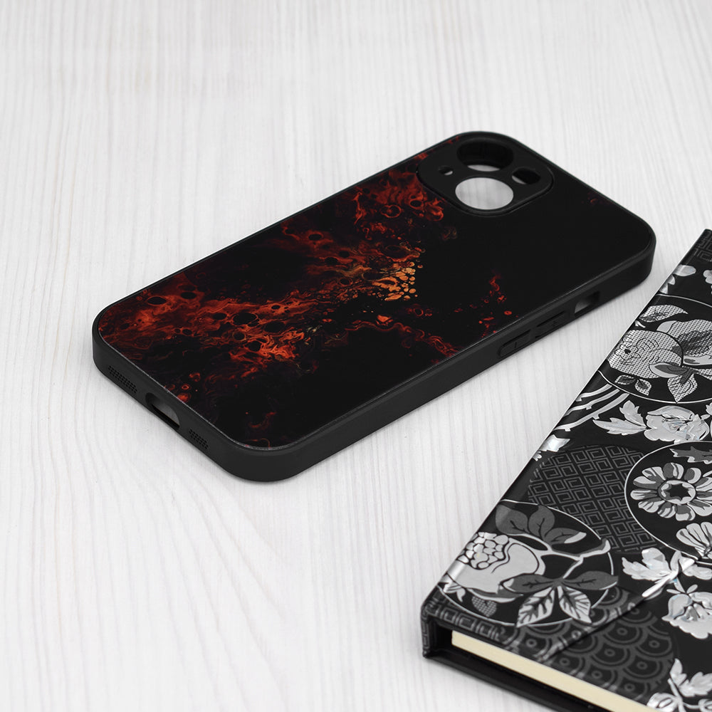 Husa de protectie Techsuit Glaze Series compatibila cu Apple iPhone 15, acoperire spate, Red Nebula