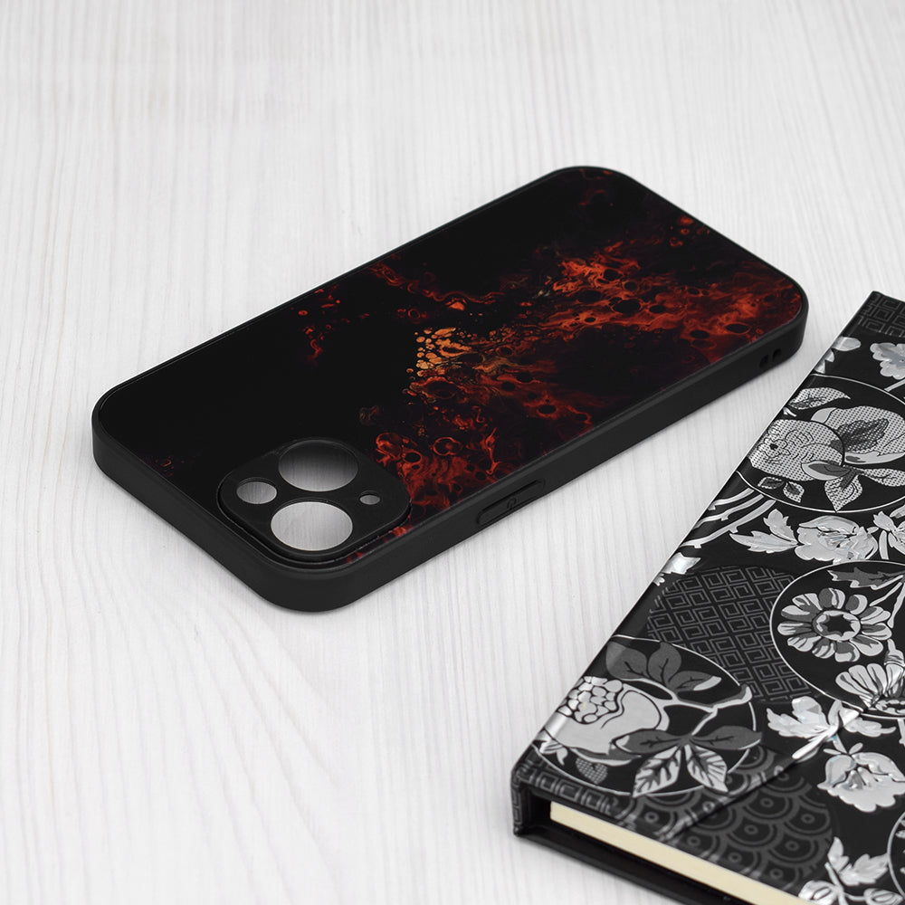 Husa de protectie Techsuit Glaze Series compatibila cu Apple iPhone 15, acoperire spate, Red Nebula