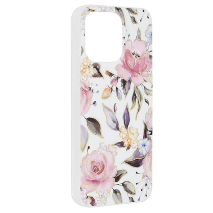 Husa de protectie Techsuit Marble Series compatibila cu Apple iPhone 15 Pro Max, acoperire spate, Chloe White