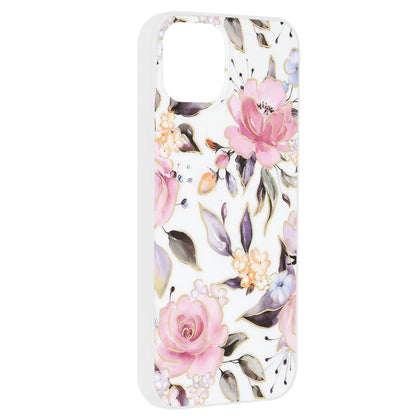 Husa de protectie Techsuit Marble Series compatibila cu Apple iPhone 15 Plus, acoperire spate, Chloe White