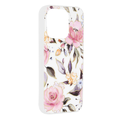 Husa de protectie Techsuit Marble Series compatibila cu Apple iPhone 15 Pro, acoperire spate, Chloe White