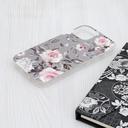 Husa de protectie Techsuit Marble Series compatibila cu Apple iPhone 15, acoperire spate, Bloom of Ruth, Gray