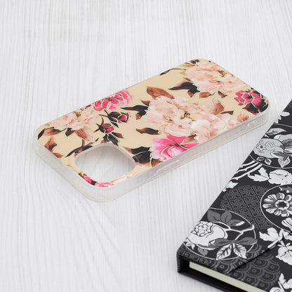 Husa de protectie Techsuit Marble Series compatibila cu Apple iPhone 15, acoperire spate, Mary, Berry Nude