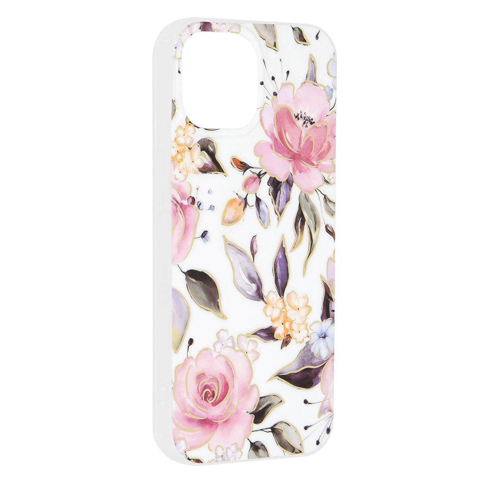 Husa de protectie Techsuit Marble Series compatibila cu Apple iPhone 15, acoperire spate, Chloe White