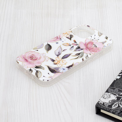 Husa de protectie Techsuit Marble Series compatibila cu Apple iPhone 15, acoperire spate, Chloe White