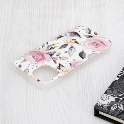 Husa de protectie Techsuit Marble Series compatibila cu Apple iPhone 15, acoperire spate, Chloe White