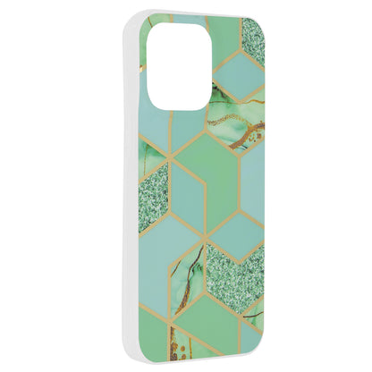 Husa de protectie Techsuit Marble Series compatibila cu Apple iPhone 15 Pro Max, acoperire spate, Green Hex