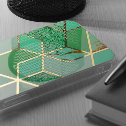 Husa de protectie Techsuit Marble Series compatibila cu Apple iPhone 15 Plus, acoperire spate, Green Hex