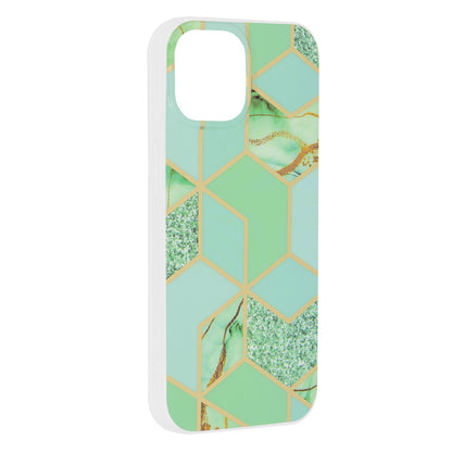 Husa de protectie Techsuit Marble Series compatibila cu Apple iPhone 15, acoperire spate, Green Hex