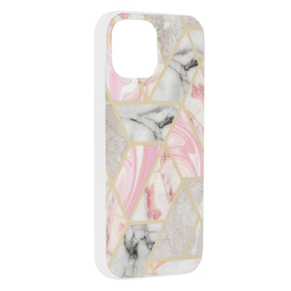 Husa de protectie Techsuit Marble Series compatibila cu Apple iPhone 15, acoperire spate, Pink Hex