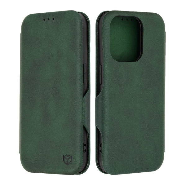 Husa de protectie Techsuit Safe Wallet Plus compatibila cu Apple iPhone 15 Pro, acoperire spate, verde