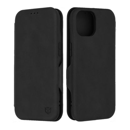 Husa de protectie Techsuit Safe Wallet Plus compatibila cu Apple iPhone 15, acoperire spate, negru
