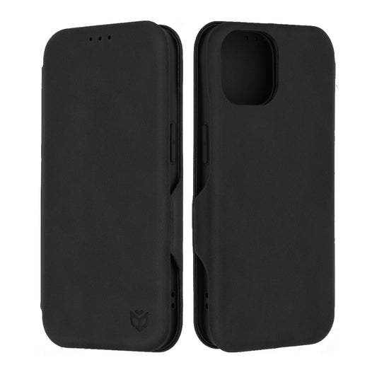 Husa de protectie Techsuit Safe Wallet Plus compatibila cu Apple iPhone 15, acoperire spate, negru