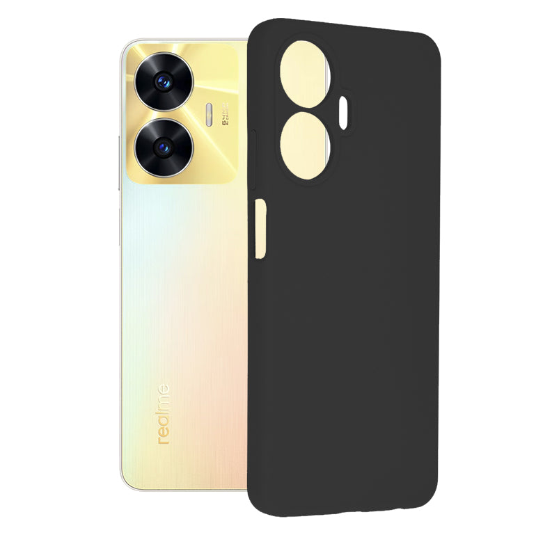 Husa de protectie Techsuit Soft Edge Silicone compatibila cu Realme C55, acoperire spate, negru