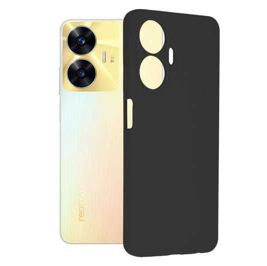 Husa de protectie Techsuit Soft Edge Silicone compatibila cu Realme C55, acoperire spate, negru