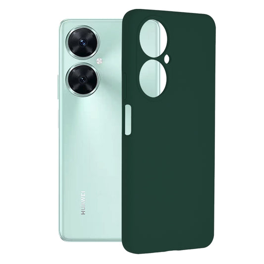 Husa de protectie Techsuit Soft Edge Silicone compatibila cu Huawei nova 11i, acoperire spate, verde inchis