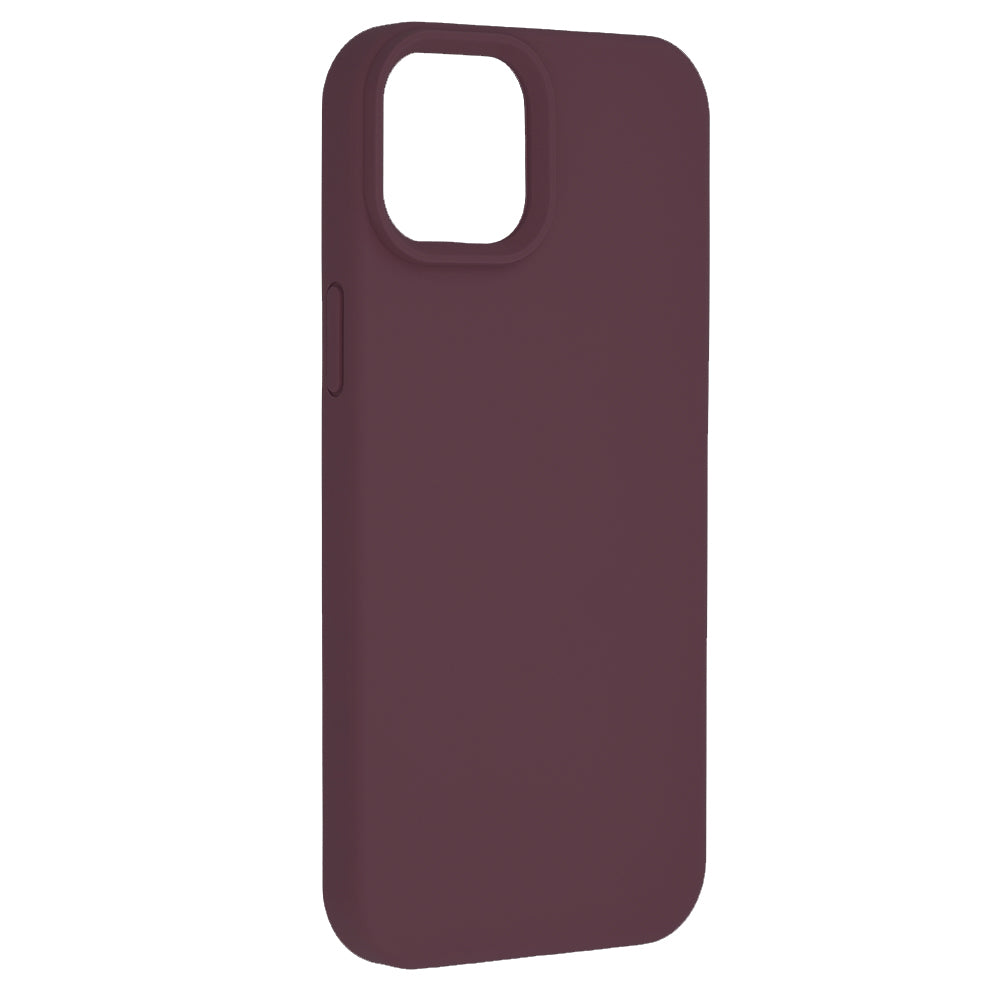 Husa de protectie Techsuit Soft Edge Silicone compatibila cu Apple iPhone 15 Plus, acoperire spate, visiniu